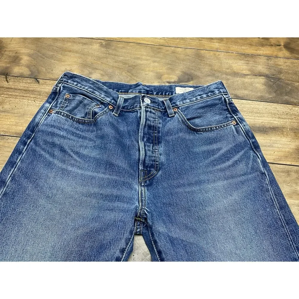 Levi's 501 150th Anniversary Button Fly Selvedge Straight Leg Jeans 31x30